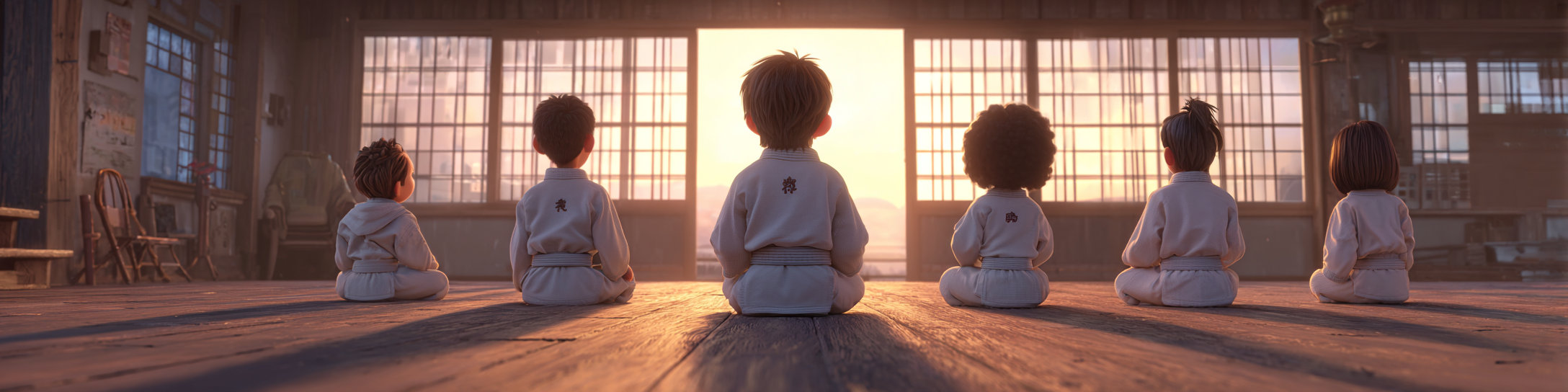 Close up minimalist texture of white karate gi